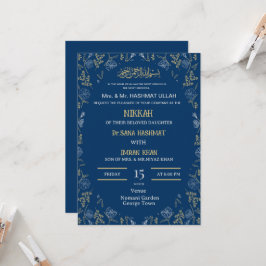 Muslimsk bröllopsinbjudan Nikkah Inbjudningar