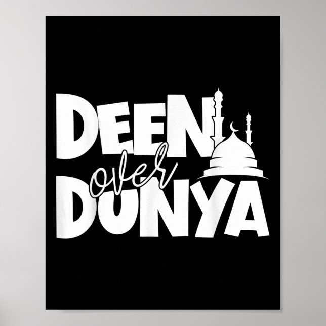 Muslimsk motivation som säger islamiskt citat Deen Poster (Framsidan)