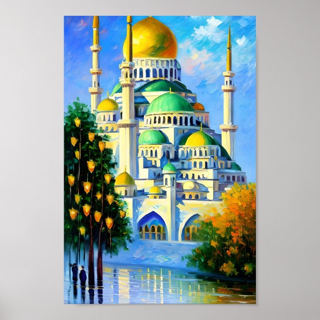 Muslimsk utskrift Muslim Art Digital Wall Art Poster (Framsidan)