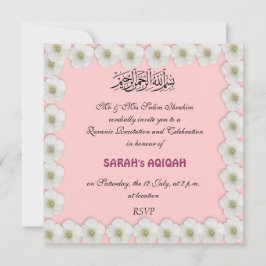 Muslimska flicka Aqiqah Inbjudningar