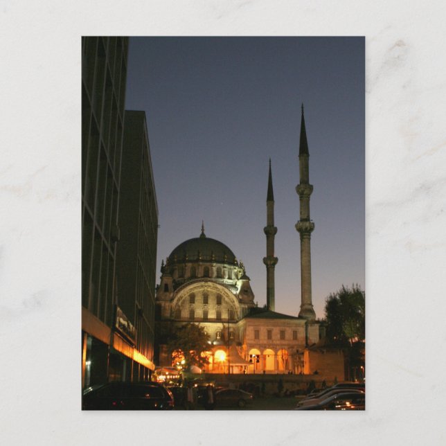 Muslimska moskéer i Istanbul, Turkiet Vykort (Framsida)