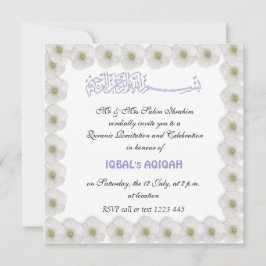 Muslimska pojke Aqiqah Inbjudningar