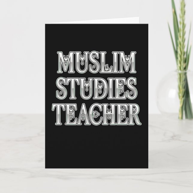 Muslimska studier Lärare Islamisk utbildning Klass Kort (Framsida)