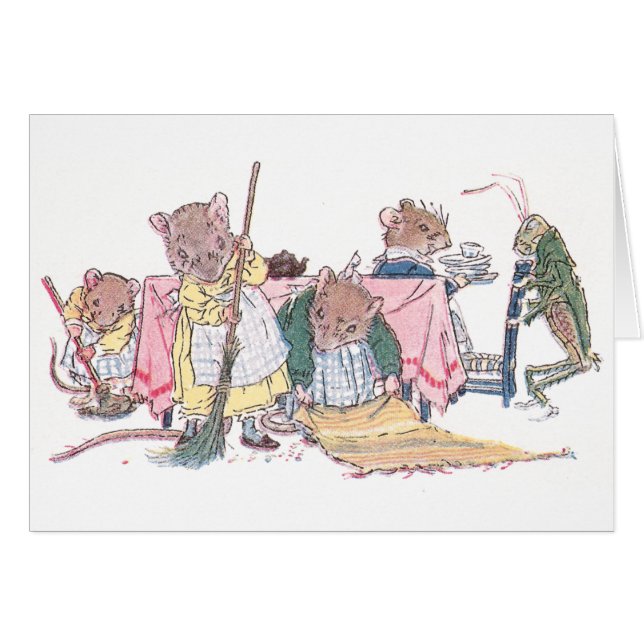 Muslokalvård, sopa, Etc. Hälsningskort (Framsidan Horizontal)