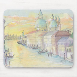 Musmatt Vattenfärgsskiss "Venedig Italien" Musmatta