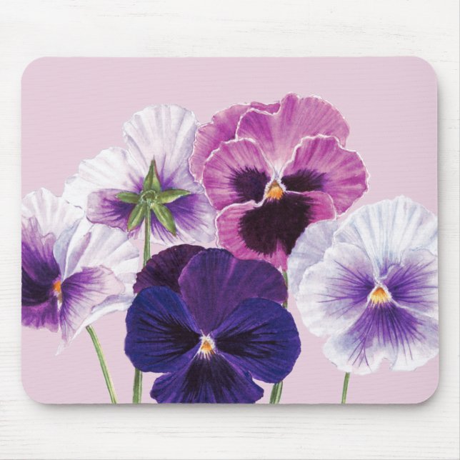 Musmatta - Blommigt Pansy Design (Framsidan)
