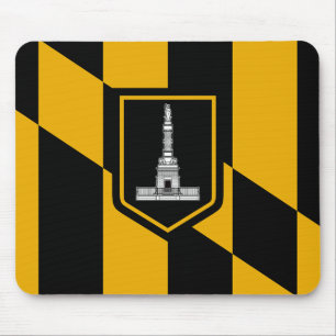 Musmatta med Flagga av Baltimore, Maryland,USA
