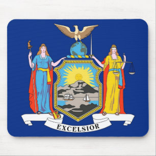 Musmatta med Flagga av delstaten New York - USA