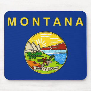 Musmatta med Flagga av Montana State - USA