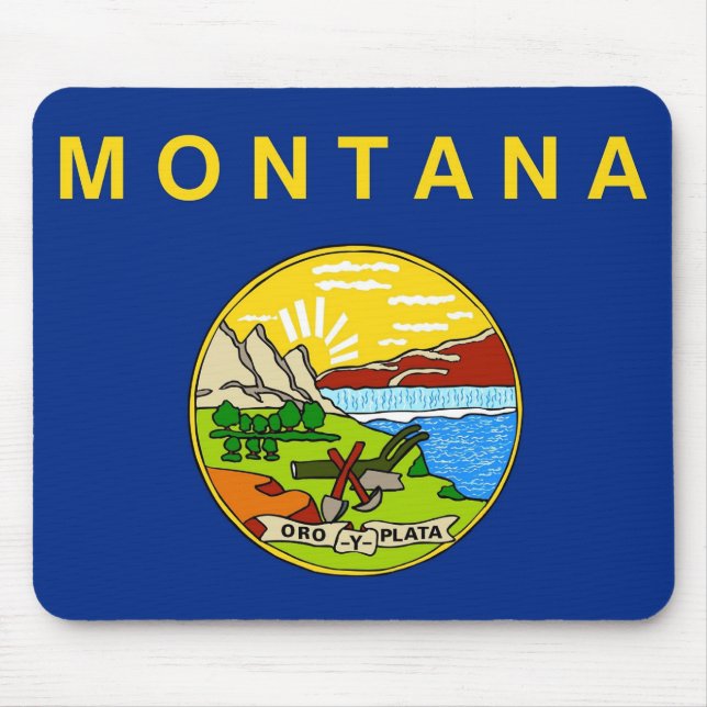 Musmatta med Flagga av Montana State - USA (Framsidan)