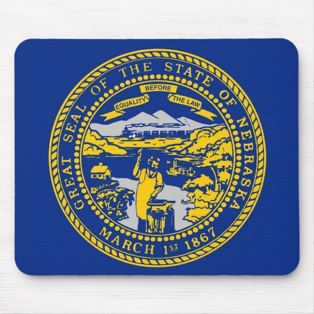 Musmatta med Flagga Nebraska State - USA (Framsidan)