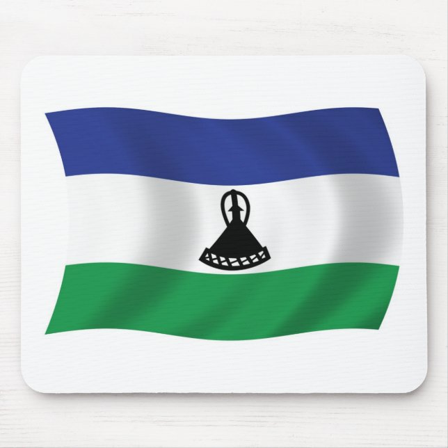 Musmatta med Lesothos flagga (Framsidan)