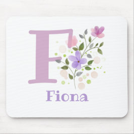 Musmattans Initial Plus Namn & Blommig Design Musmatta