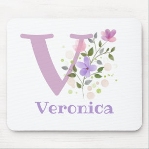 Musmattor Initial Plus Namn & Blommor Design