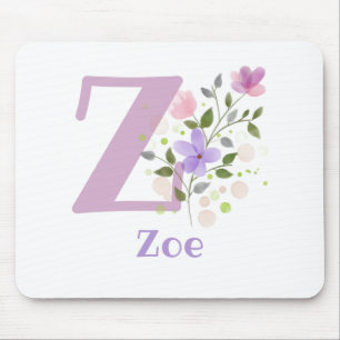 Musmattor Initial Plus Namn & Blommor Design