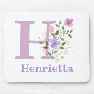 Musmattor Initial Plus Namn & Blommor Design