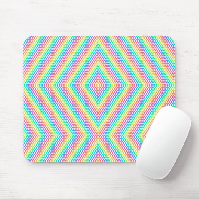 Musmattor med en färgrik, psykedelisk design (Med mus)