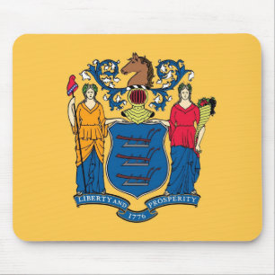 Musmattor med Flagga av staten New jersey - USA