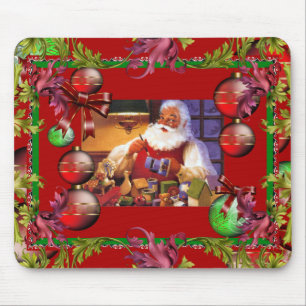 Musmattor Xmas Vintage Jul Santa Röda
