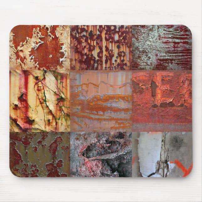 Musmattor ZIZZAGO Art Rostig gatuplåster (Framsidan)