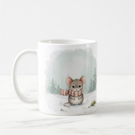 Musmugg Cute Watercolor Vinter Julpresent Wo Kaffemugg