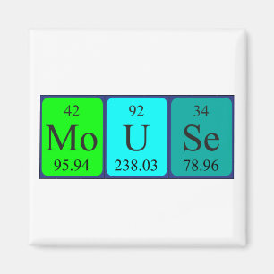 Musmus periodiska magnet bord namn