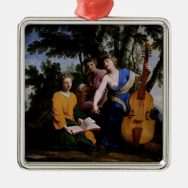 Musorna Melpomene, Erato och Polymnia, 1652-55 Julgransprydnad Metall (Framsidan)