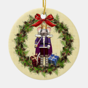 Musse Kung Buon Natale italiensk julprydnad Julgransprydnad Keramik