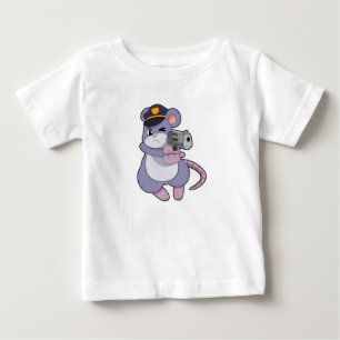 Musse som polistjänsteman med polishalt t shirt