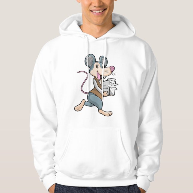 Musse som sekreterare med Papper Hoodie (Framsida)