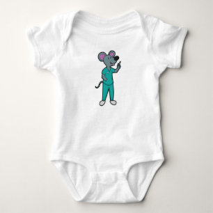 Musse som sjuksköterska vid vaccination med spruta t shirt