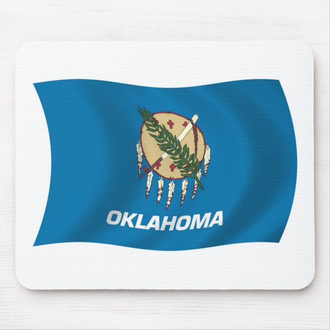 Mussematt med Oklahomas flagga Musmatta (Framsidan)