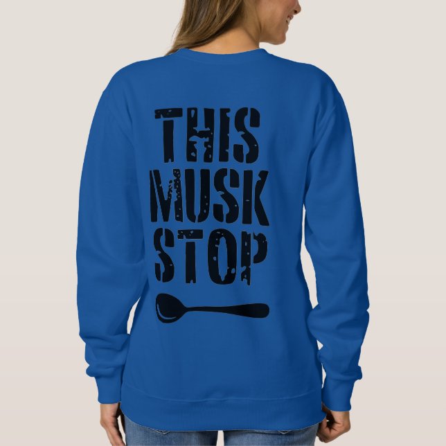 Mussen stoppar stencil | Liberal Spoon Meme T Shirt (Baksida)