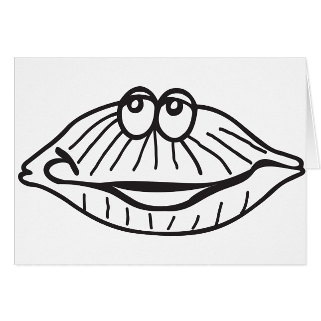 mussla hälsningskort (Framsidan Horizontal)