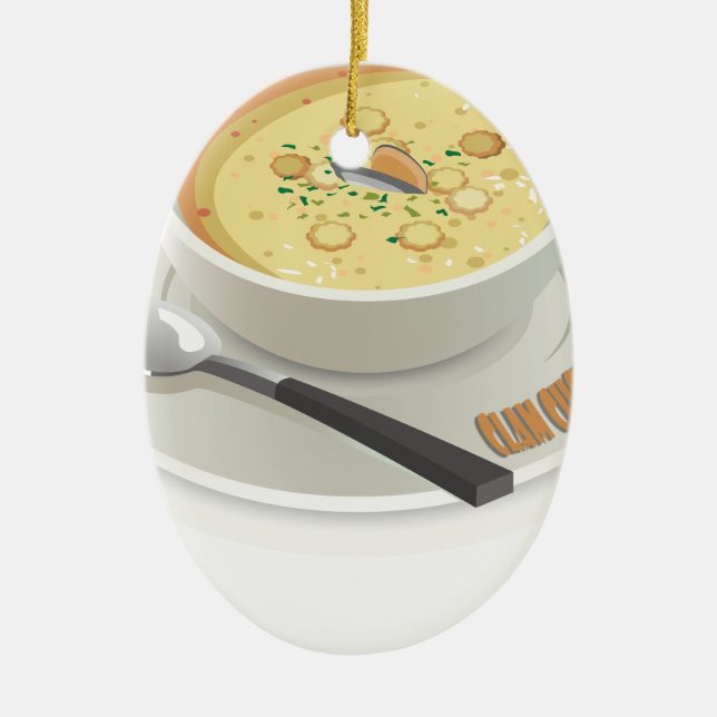 MusslaChowderdag - gillandedag Julgransprydnad Keramik (Framsidan)