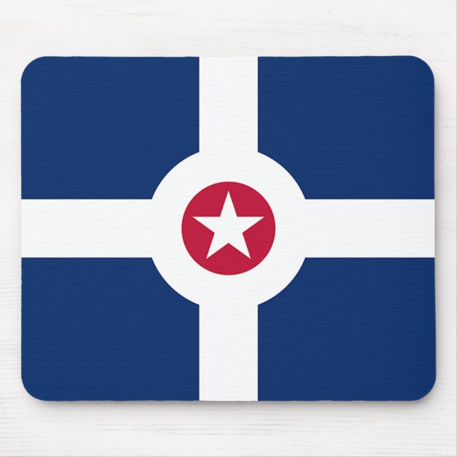 Musslor med Flagga av Indianapolis, Förenta stater Musmatta (Framsidan)