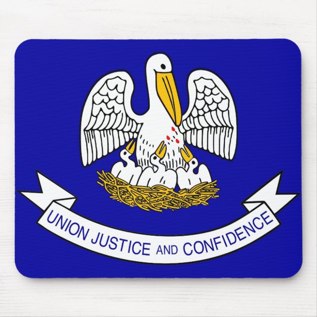 Musslor med Flagga av Louisiana-staten - USA Musmatta (Framsidan)