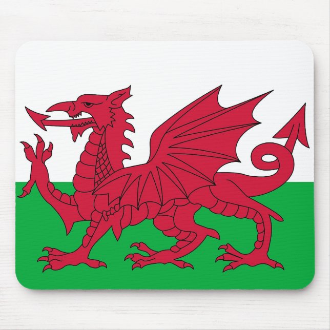 Musslor med Flagga av Wales Musmatta (Framsidan)