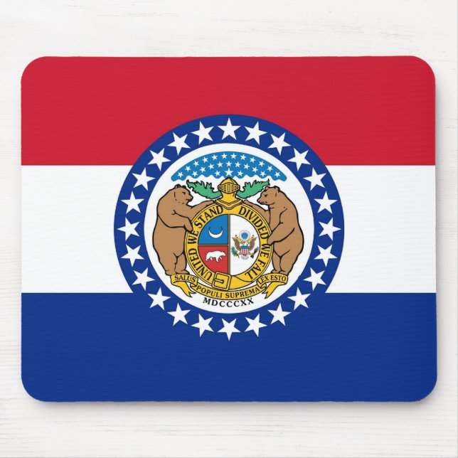 Musslor med Flagga Missouri State - USA Musmatta (Framsidan)