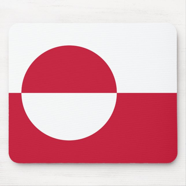Musslor med Grönlands Flagga Musmatta (Framsidan)