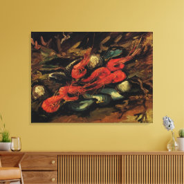 Musslor och räkor av Vincent van Gogh Canvastryck