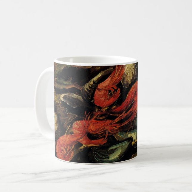 Musslor och räkor av Vincent van Gogh Kaffemugg (Framsida vänster)