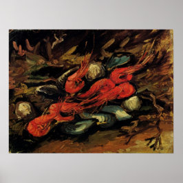 Musslor och räkor av Vincent van Gogh Poster