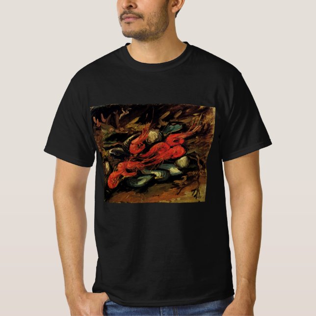Musslor och räkor av Vincent van Gogh T Shirt (Framsida)