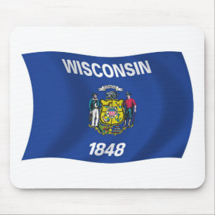 Mussmattor med Wisconsins flagga Musmatta