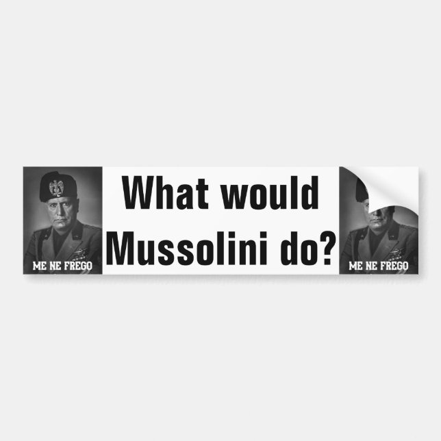 Mussolini 1 bildekal (Framsidan)