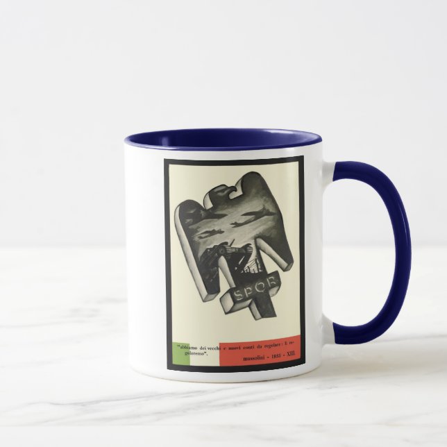 Mussolini propaganda mugg (Höger)