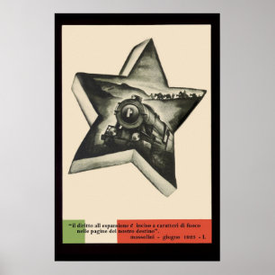 Mussolini propaganda poster
