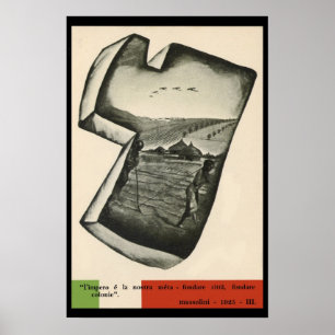 Mussolini propaganda poster