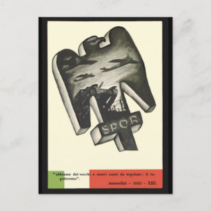 Mussolini Propaganda Vykort